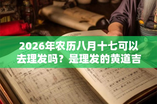 2026年农历八月十七可以去理发吗？是理发的黄道吉日吗？