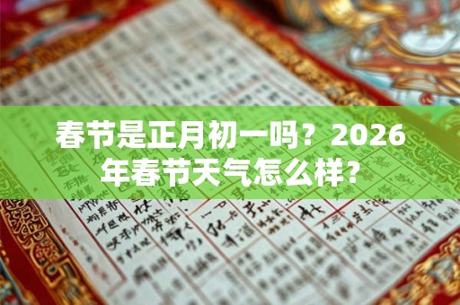 春节是正月初一吗？2026年春节天气怎么样？