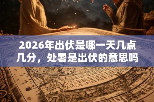 2026年出伏是哪一天几点几分,处暑是出伏的意思吗? 2026年出伏是哪一天几点几分,处暑是出伏的意思吗?