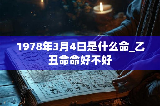 1978年3月4日是什么命_乙丑命命好不好