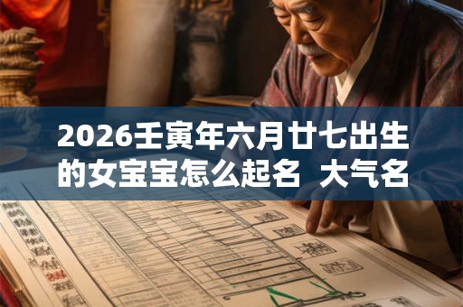 2026壬寅年六月廿七出生的女宝宝怎么起名  大气名字