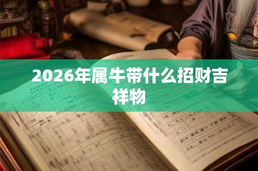 2026年属牛带什么招财吉祥物