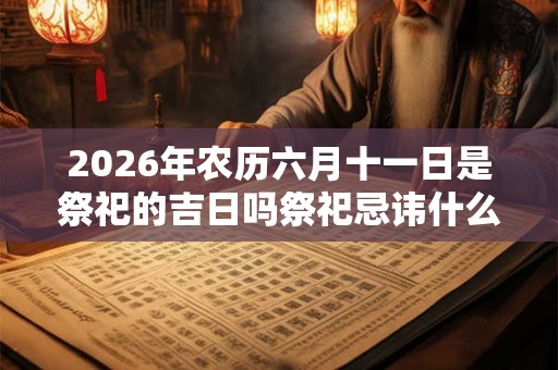 2026年农历六月十一日是祭祀的吉日吗祭祀忌讳什么