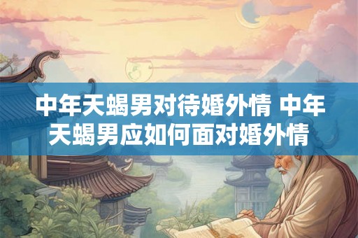 中年天蝎男对待婚外情 中年天蝎男应如何面对婚外情