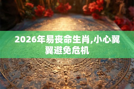 2026年易丧命生肖,小心翼翼避免危机