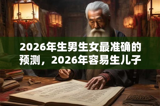 2026年生男生女最准确的预测，2026年容易生儿子的月份