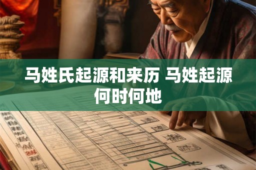 马姓氏起源和来历 马姓起源何时何地