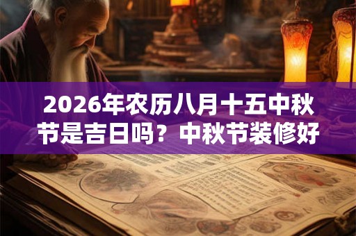 2026年农历八月十五中秋节是吉日吗？中秋节装修好吗？