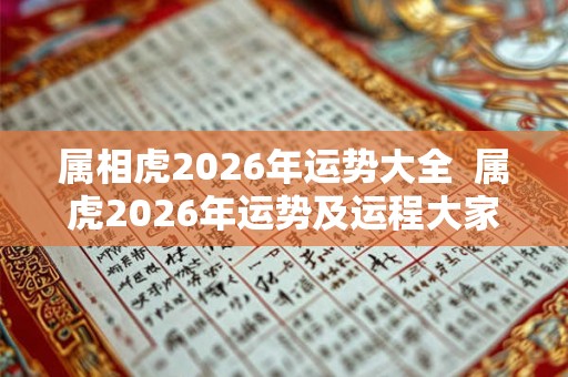 属相虎2026年运势大全  属虎2026年运势及运程大家找算命网