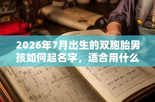 2026年7月出生的双胞胎男孩如何起名字，适合用什么字