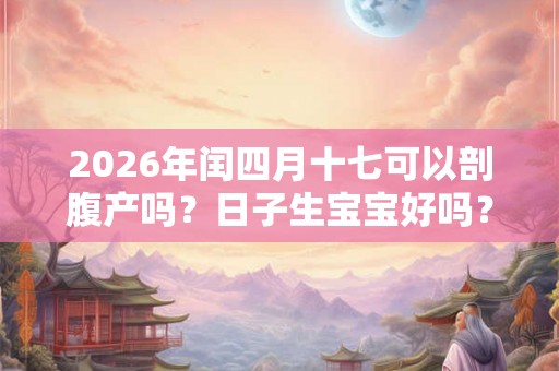 2026年闰四月十七可以剖腹产吗?日子生宝宝好吗? 2026年闰四月十七可以剖腹产吗?日子生宝宝好吗?