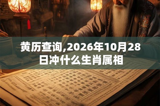 黄历查询,2026年10月28日冲什么生肖属相 黄历查询,2026年10月28日冲什么生肖属相