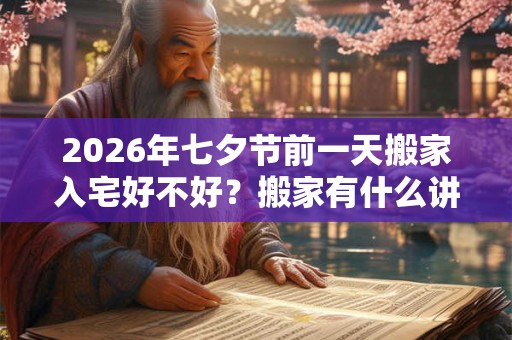 2026年七夕节前一天搬家入宅好不好？搬家有什么讲究和忌讳？