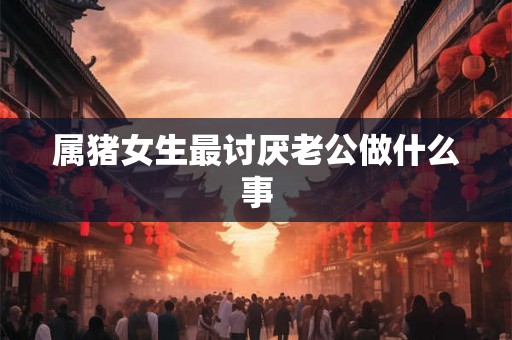属猪女生最讨厌老公做什么事