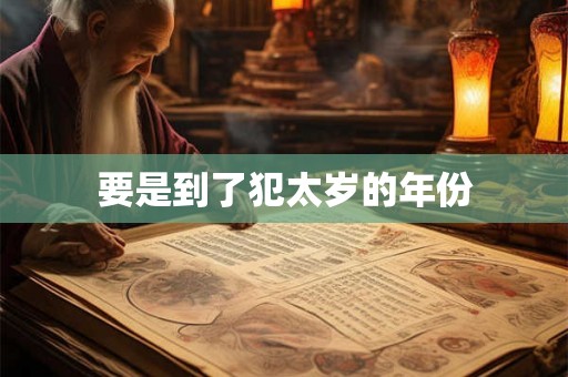 要是到了犯太岁的年份