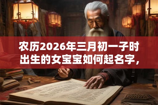 农历2026年三月初一子时出生的女宝宝如何起名字，五行属什么