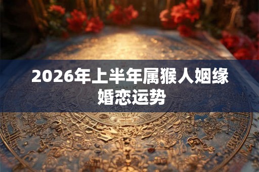 2026年上半年属猴人姻缘 婚恋运势 2026年上半年属猴人姻缘 婚恋运势