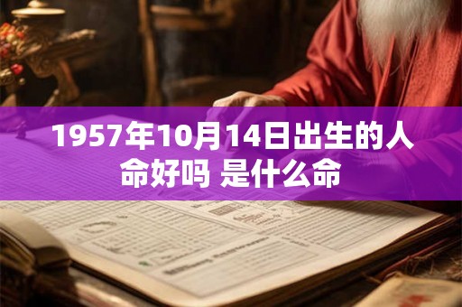 1957年10月14日出生的人命好吗 是什么命