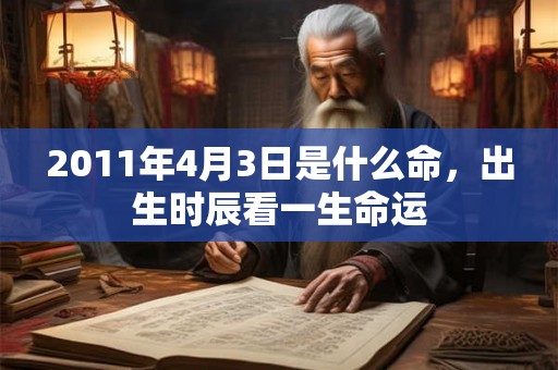 2011年4月3日是什么命，出生时辰看一生命运