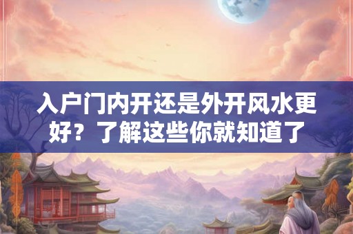 入户门内开还是外开风水更好？了解这些你就知道了