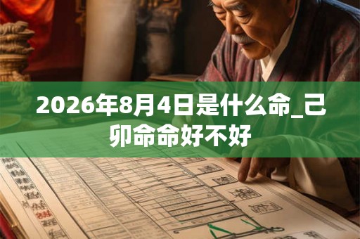 2026年8月4日是什么命_己卯命命好不好 2026年8月4日是什么命_己卯命命好不好