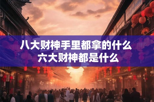 八大财神手里都拿的什么  六大财神都是什么