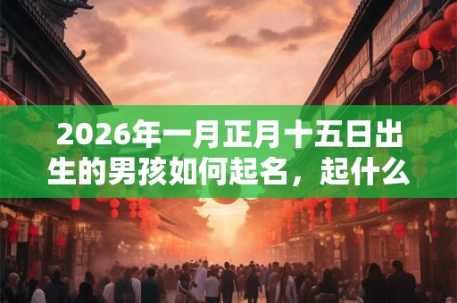 2026年一月正月十五日出生的男孩如何起名,起什么名字吉利? 2026年一月正月十五日出生的男孩如何起名,起什么名字吉利?