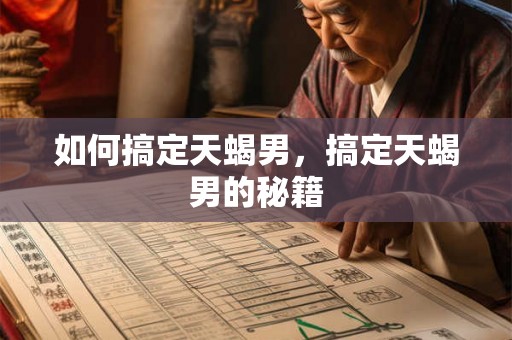 如何搞定天蝎男，搞定天蝎男的秘籍