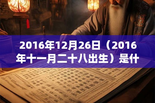 2016年12月26日（2016年十一月二十八出生）是什么命_命运如何