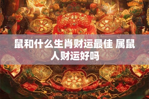 鼠和什么生肖财运最佳 属鼠人财运好吗