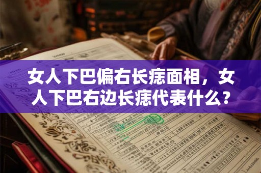 女人下巴偏右长痣面相，女人下巴右边长痣代表什么？