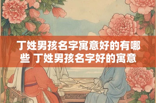 丁姓男孩名字寓意好的有哪些 丁姓男孩名字好的寓意有哪些