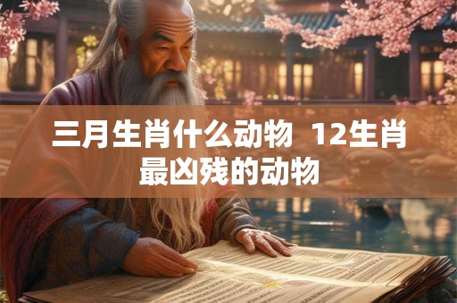 三月生肖什么动物  12生肖最凶残的动物
