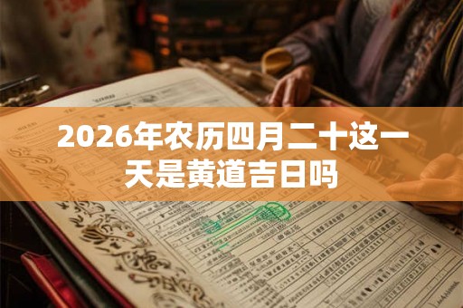 2026年农历四月二十这一天是黄道吉日吗