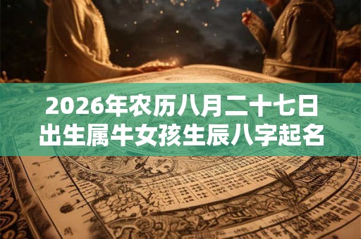 2026年农历八月二十七日出生属牛女孩生辰八字起名