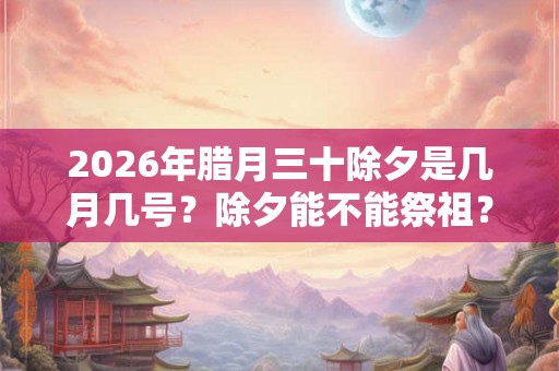 2026年腊月三十除夕是几月几号？除夕能不能祭祖？