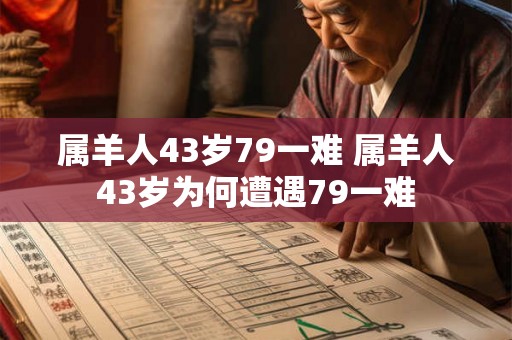属羊人43岁79一难 属羊人43岁为何遭遇79一难