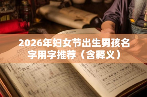 2026年妇女节出生男孩名字用字推荐（含释义）