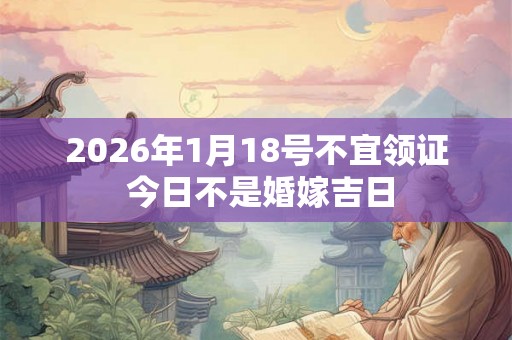 2026年1月18号不宜领证 今日不是婚嫁吉日