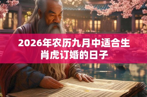 2026年农历九月中适合生肖虎订婚的日子
