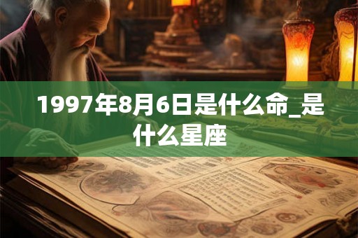 1997年8月6日是什么命_是什么星座 1997年8月6日是什么命_是什么星座