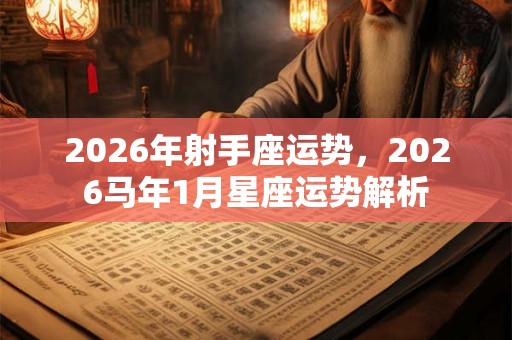 2026年射手座运势，2026马年1月星座运势解析