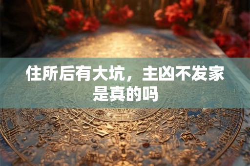 住所后有大坑，主凶不发家是真的吗
