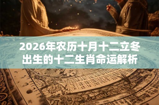 2026年农历十月十二立冬出生的十二生肖命运解析