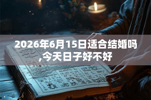 2026年6月15日适合结婚吗,今天日子好不好 2026年6月15日适合结婚吗,今天日子好不好