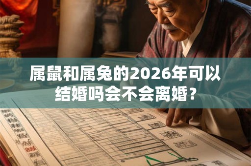 属鼠和属兔的2026年可以结婚吗会不会离婚? 属鼠和属兔的2026年可以结婚吗会不会离婚?