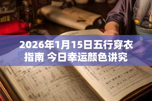 2026年1月15日五行穿衣指南 今日幸运颜色讲究 2026年1月15日五行穿衣指南 今日幸运颜色讲究