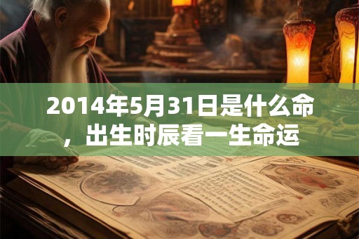 2014年5月31日是什么命，出生时辰看一生命运