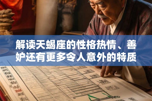 解读天蝎座的性格热情、善妒还有更多令人意外的特质