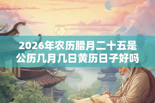 2026年农历腊月二十五是公历几月几日黄历日子好吗？